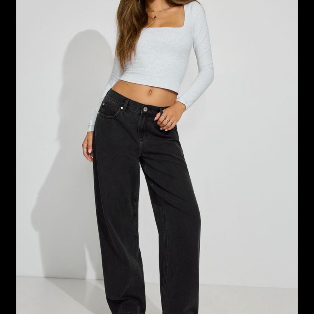 Garage Black Flare Wide Leg Jeans